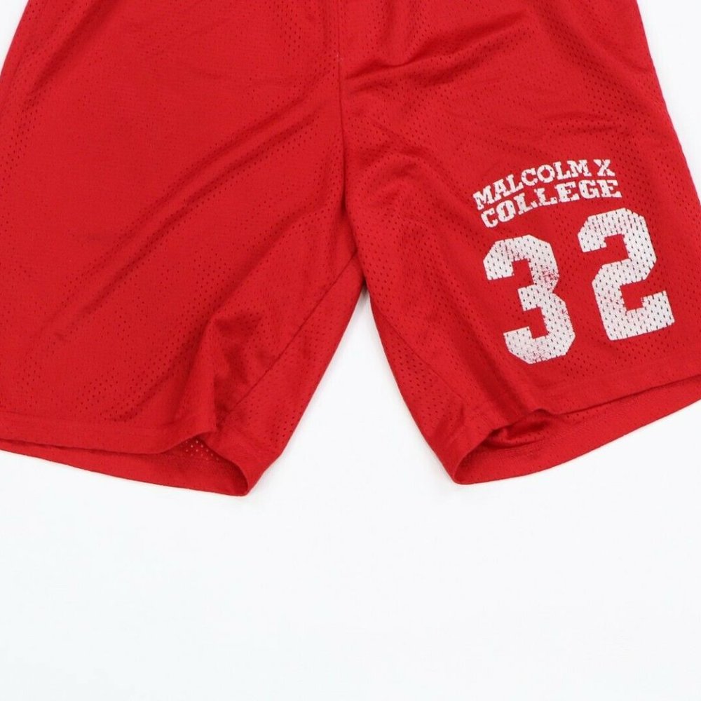 Vtg 90s Streetwear Malcolm X College Mesh Shorts View 3